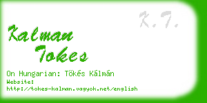 kalman tokes business card