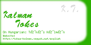 kalman tokes business card